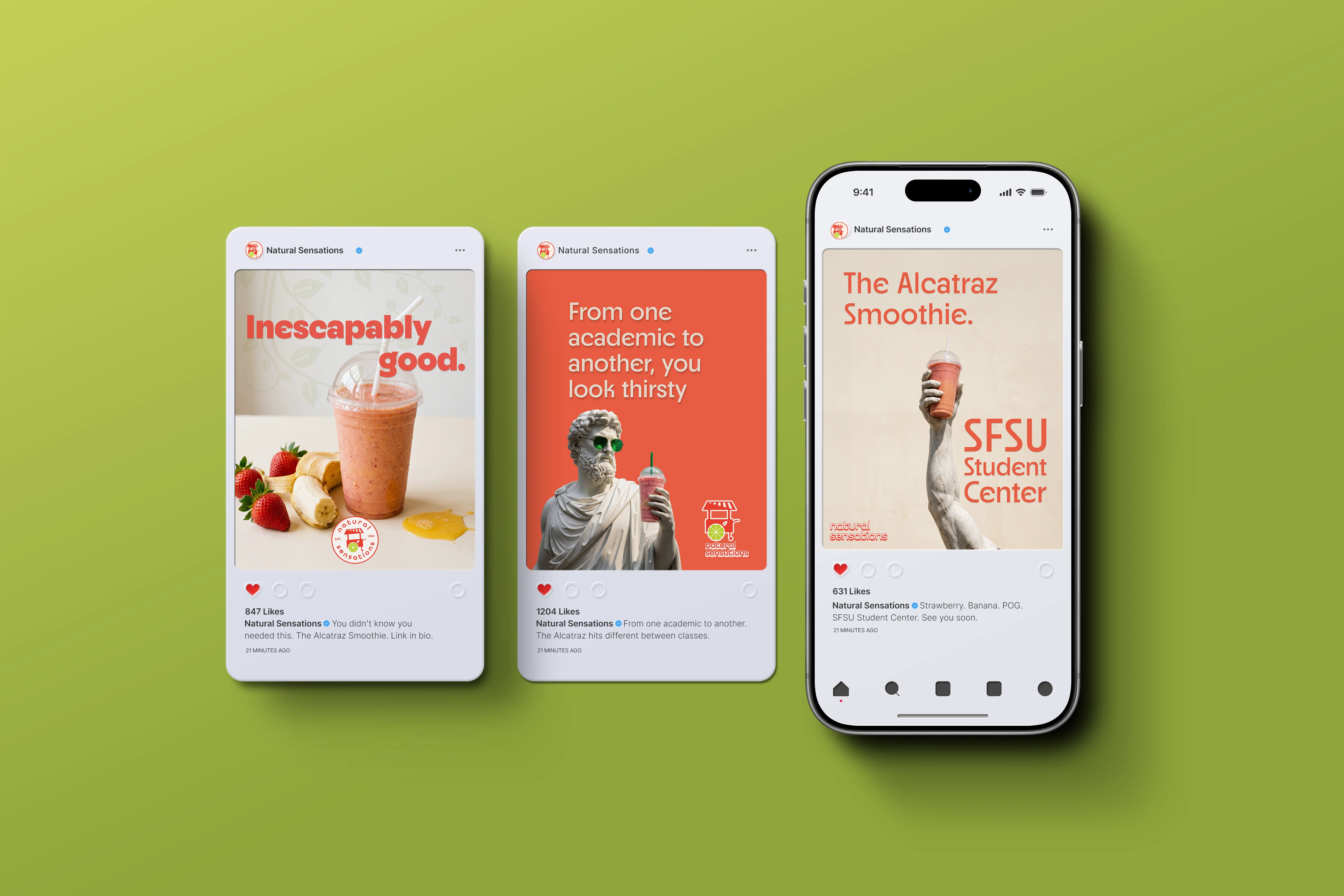 Natural Sensations Alcatraz Campaign social media mockup