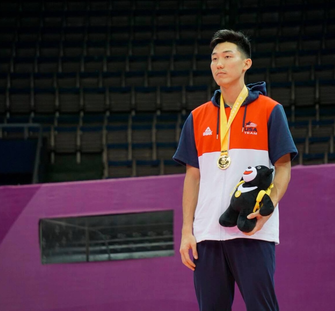 Team USA competitor, Jaysen Ishida winning gold